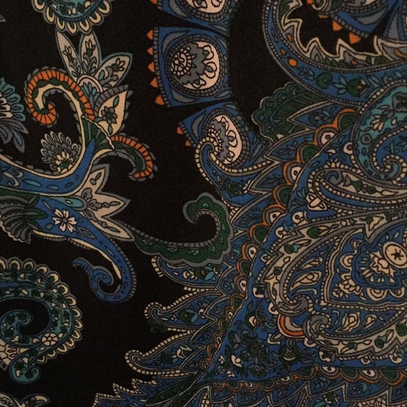 Lucie Lu paisley green and blue dress 1x - Picture 3 of 4